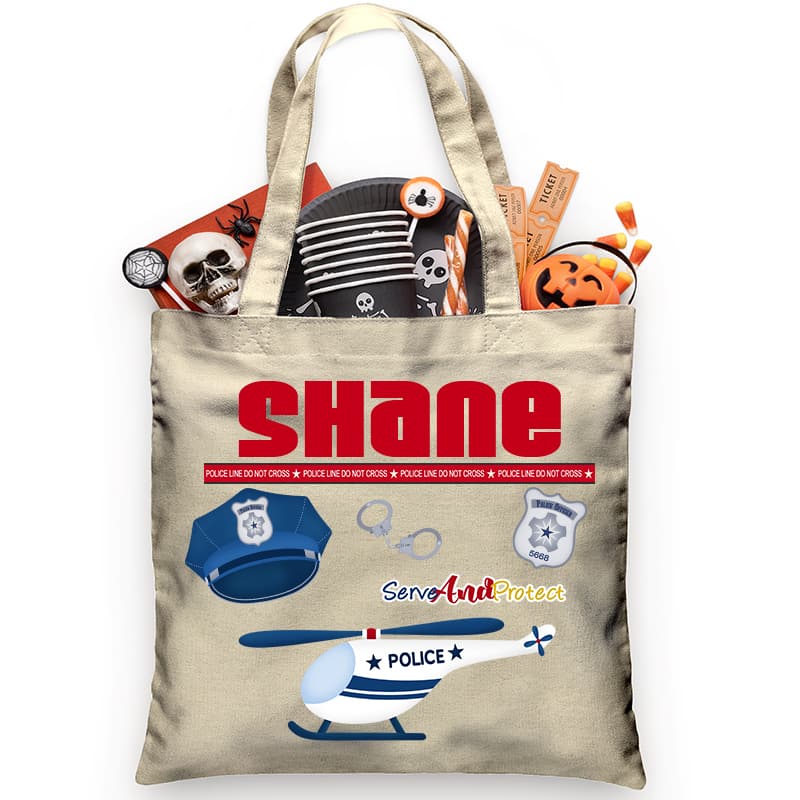 Helicopter Police Trick or Treat Bag - Petite & Sassy Designs