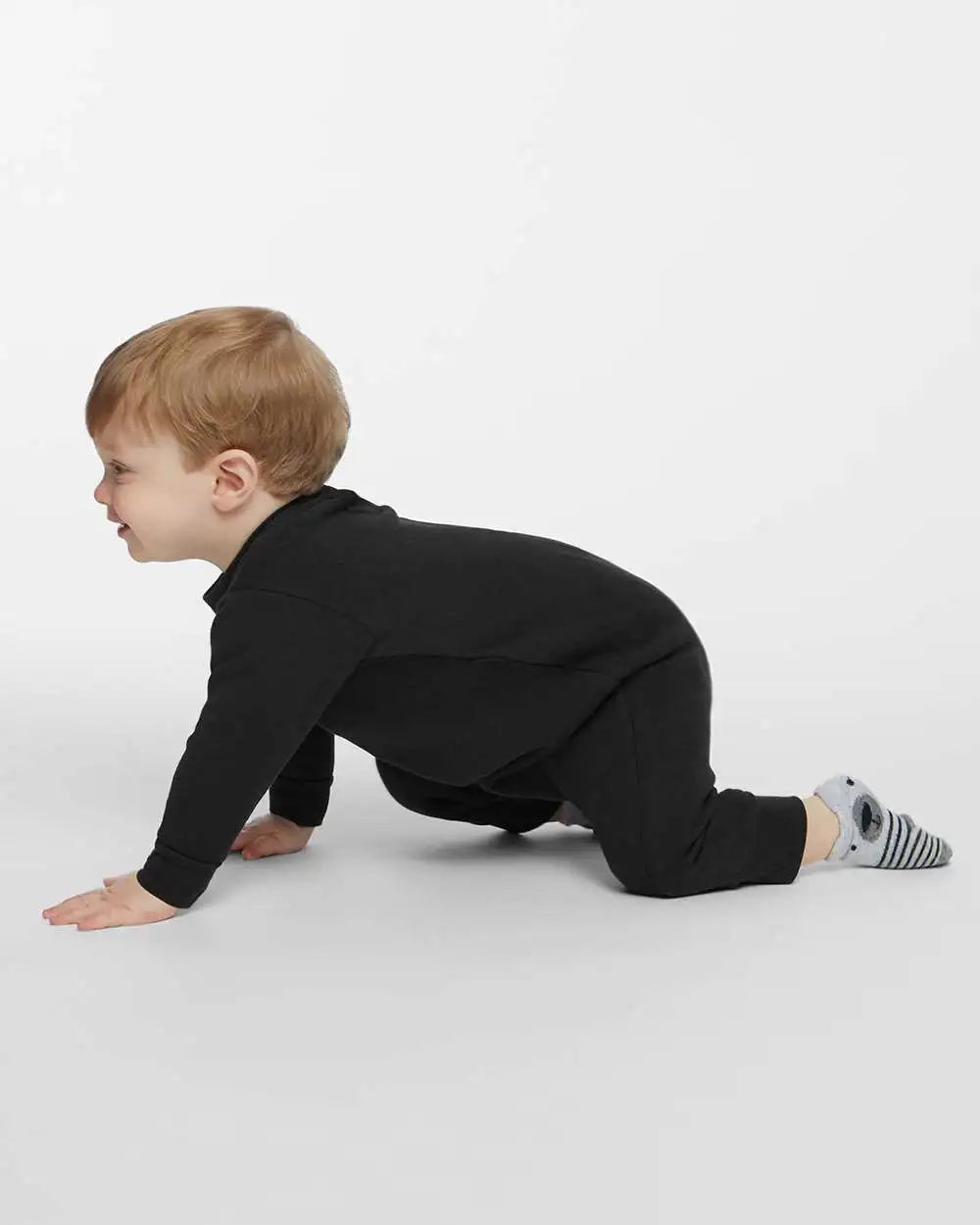 Pumpkin Monogram Fleece Romper - Black - Petite & Sassy Designs