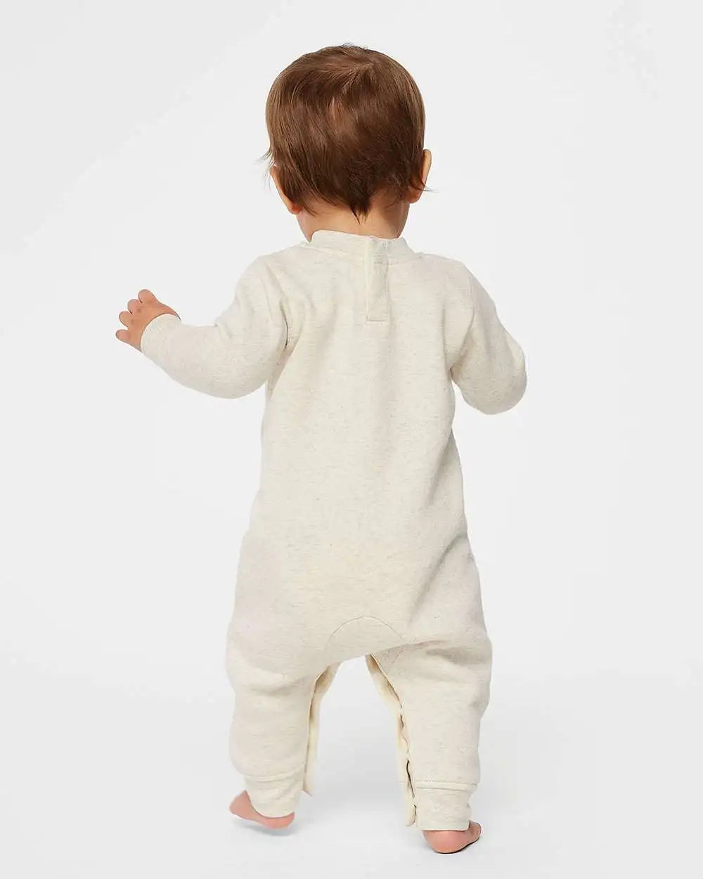 Pumpkin Monogram Fleece Romper - Natural - Petite & Sassy Designs