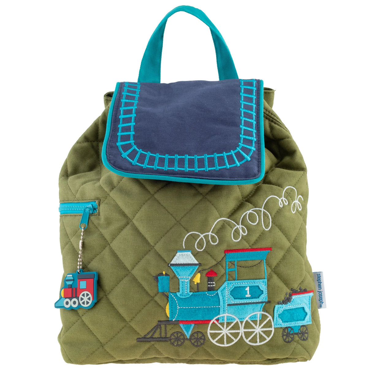 Train Quilted Backpack - Petite & Sassy Designs