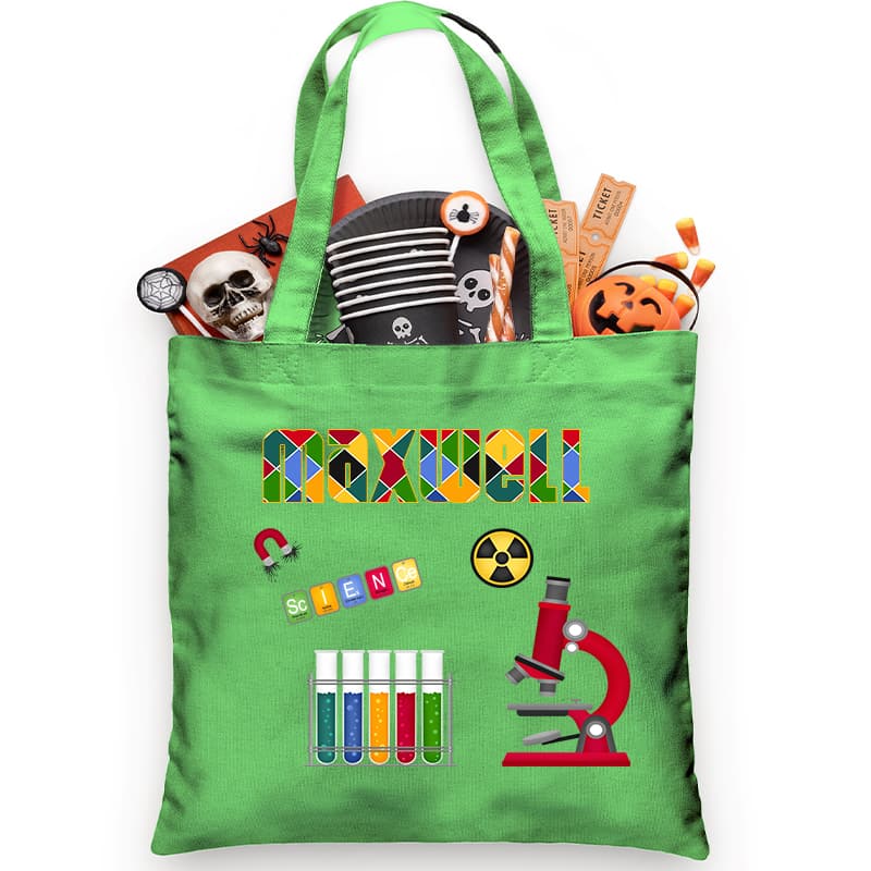 Scientist / Lab Tech Trick or Treat Bag - Petite & Sassy Designs