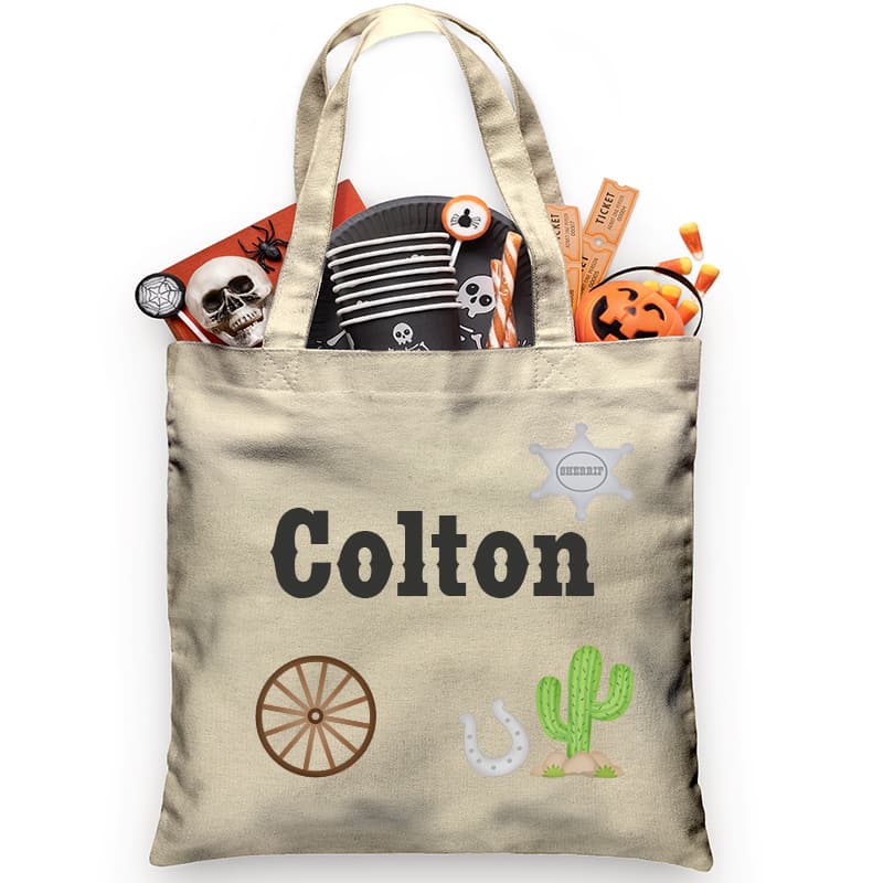 Sheriff Personalized Trick or Treat Bag - Petite & Sassy Designs