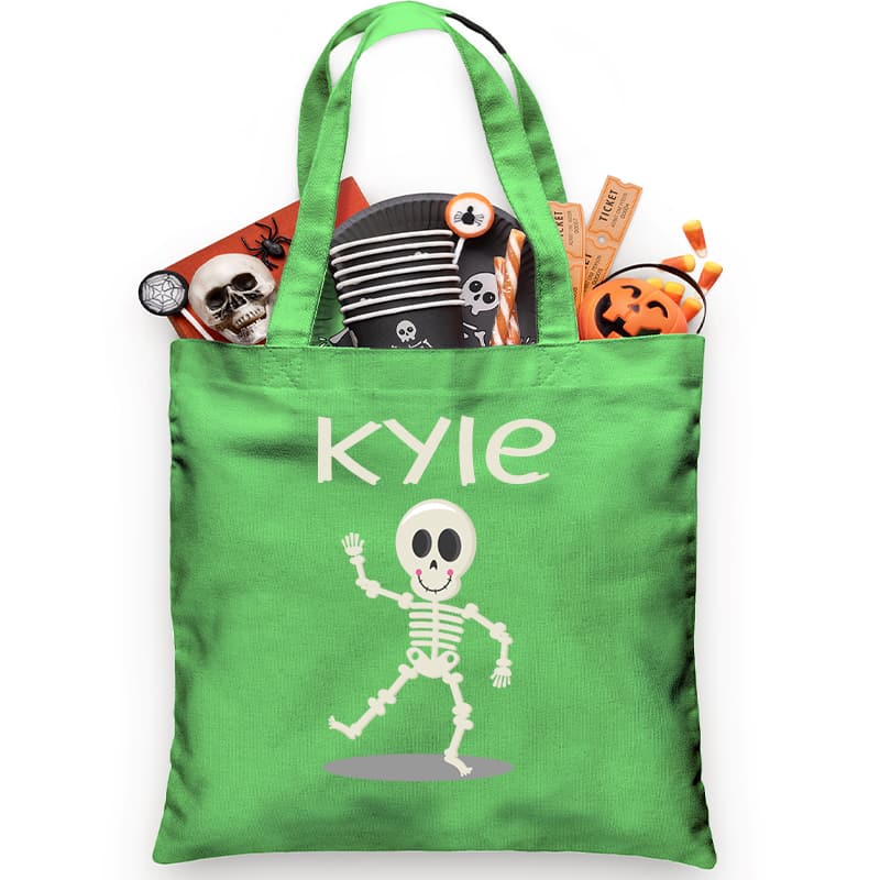 Dancing Skeleton Trick or Treat Bag - Petite & Sassy Designs