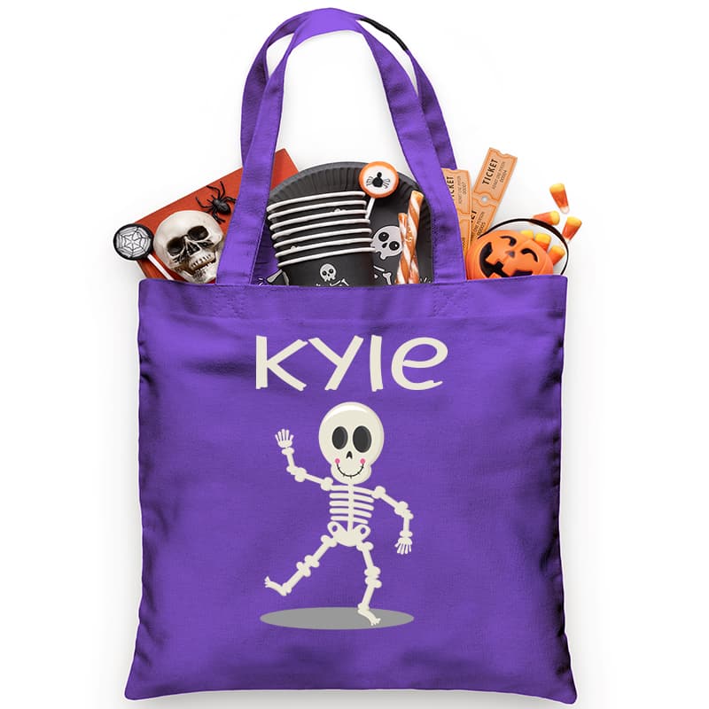 Dancing Skeleton Trick or Treat Bag - Petite & Sassy Designs