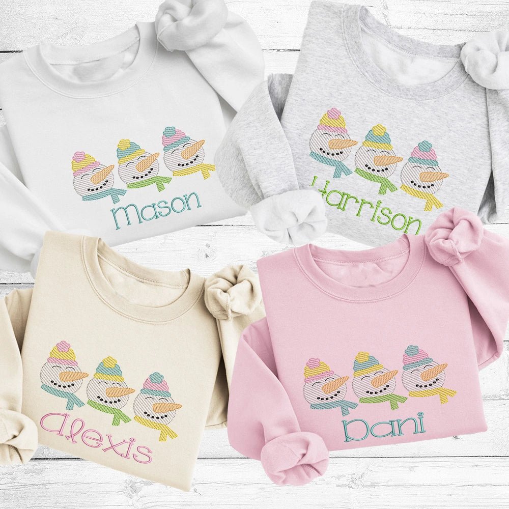 Snowman Trio Sweatshirt - Petite & Sassy Designs