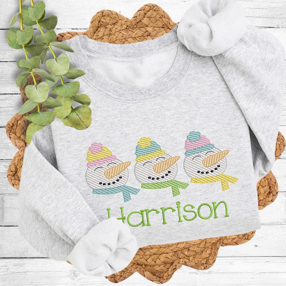 Snowman Trio Sweatshirt - Petite & Sassy Designs