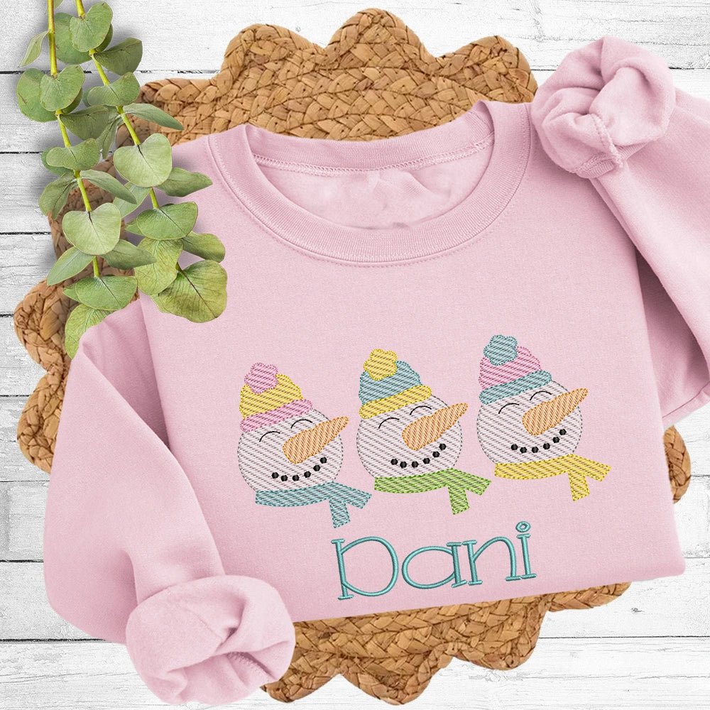 Snowman Trio Sweatshirt - Petite & Sassy Designs