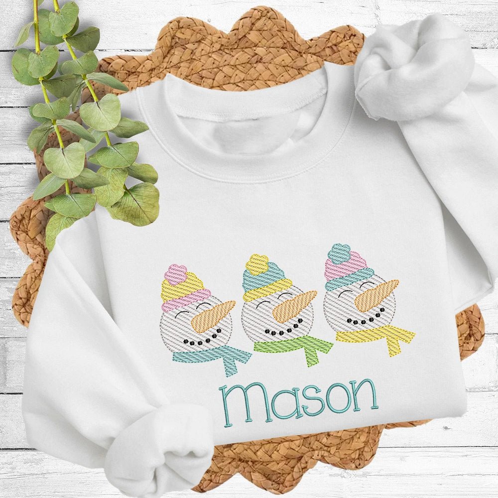 Snowman Trio Sweatshirt - Petite & Sassy Designs