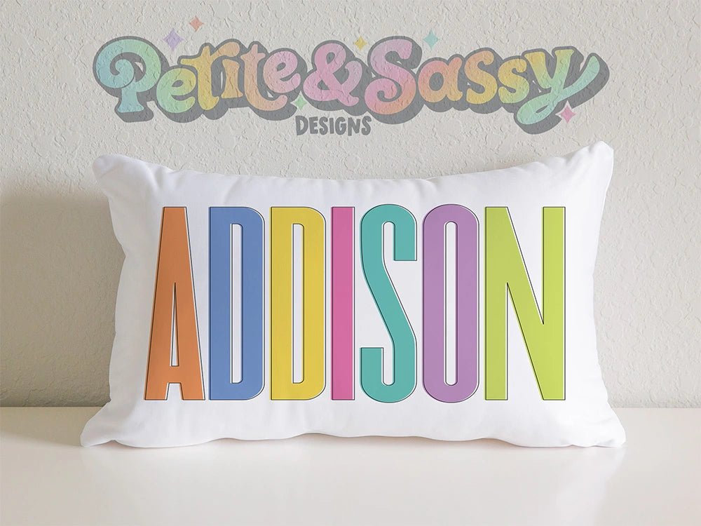 Personalized Name Pillow Case - Petite & Sassy Designs