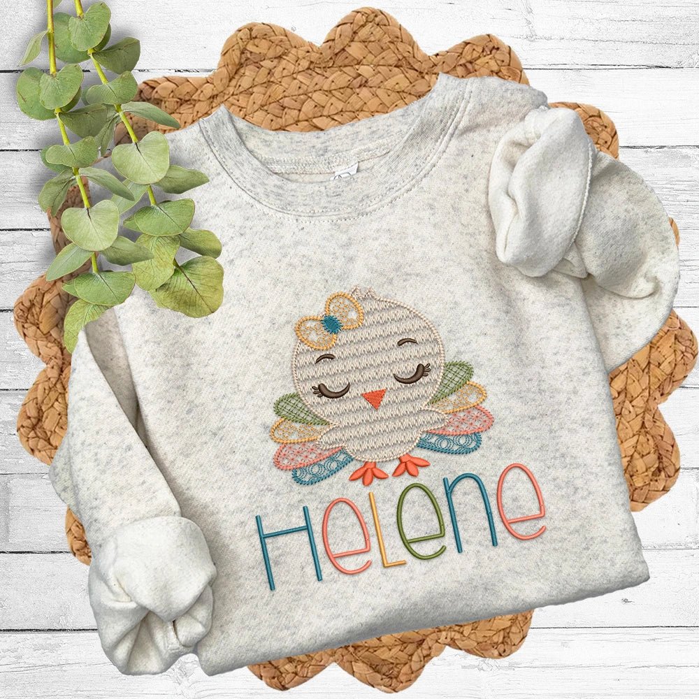 Embroidered Turkey Sweatshirt - Petite & Sassy Designs