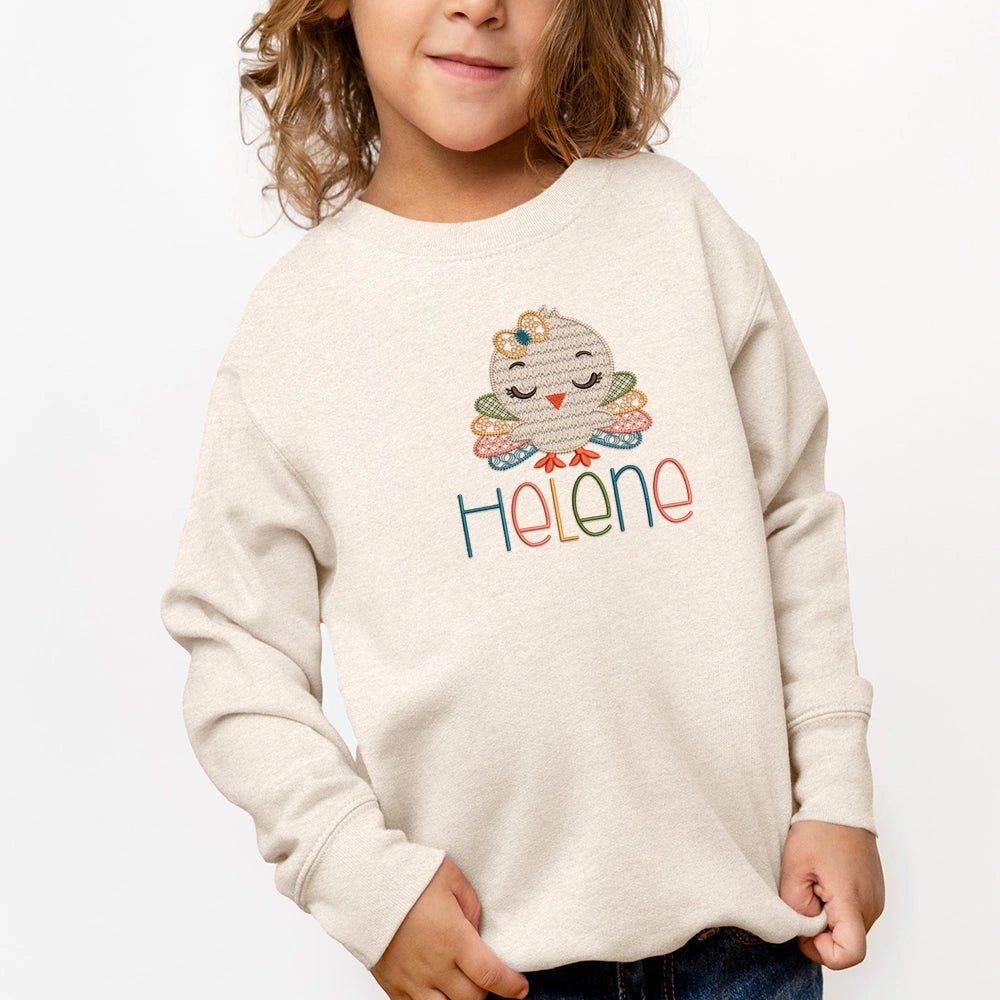 Embroidered Turkey Sweatshirt - Petite & Sassy Designs