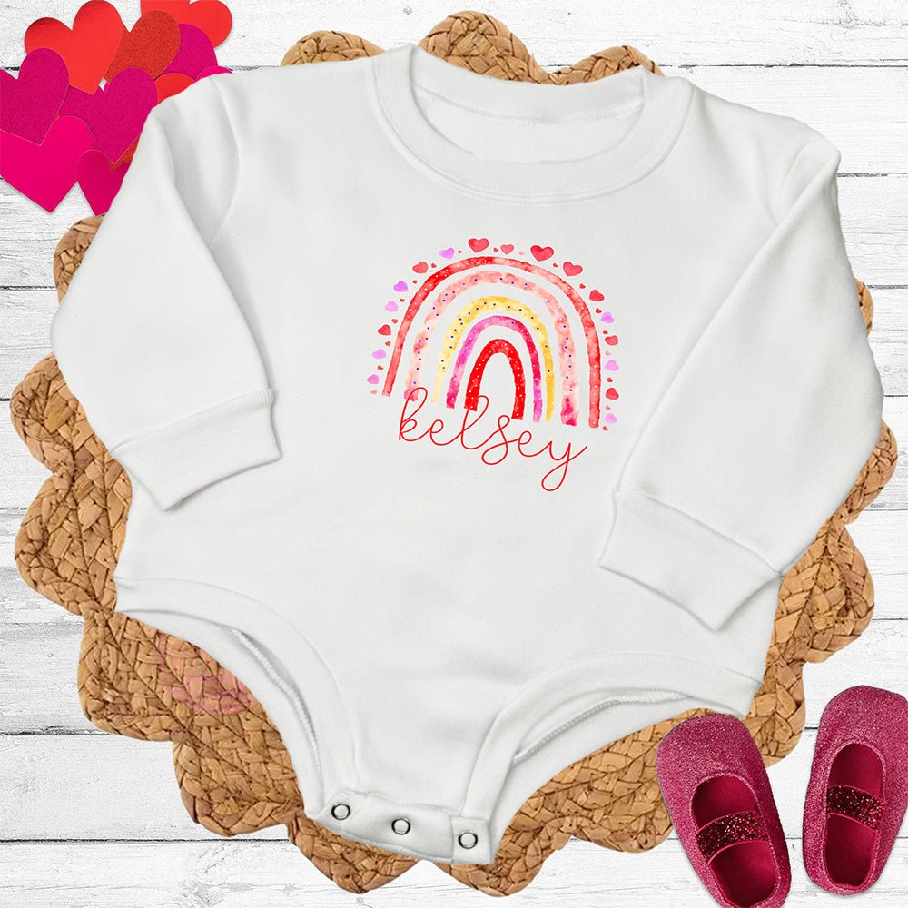 Watercolor Rainbow Fleece Bubble - Petite & Sassy Designs