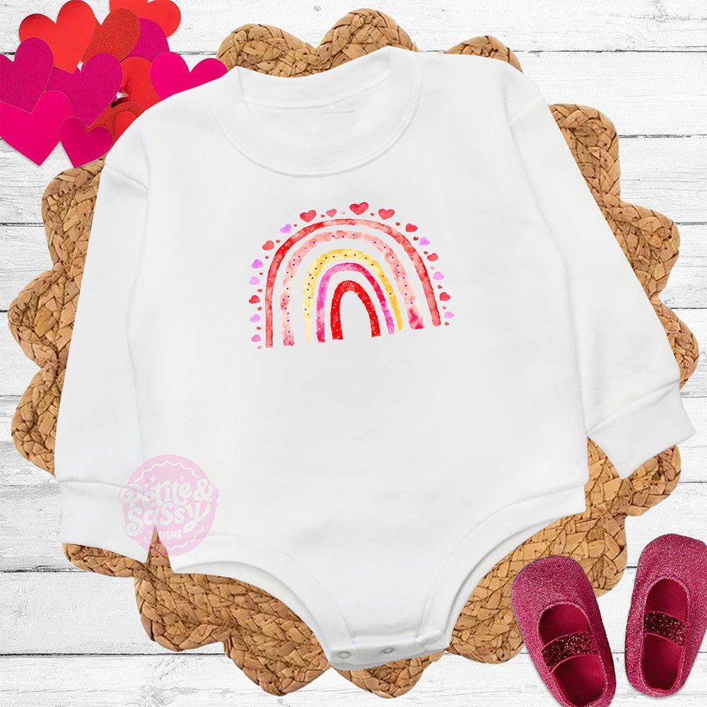 Watercolor Rainbow Fleece Bubble - Petite & Sassy Designs