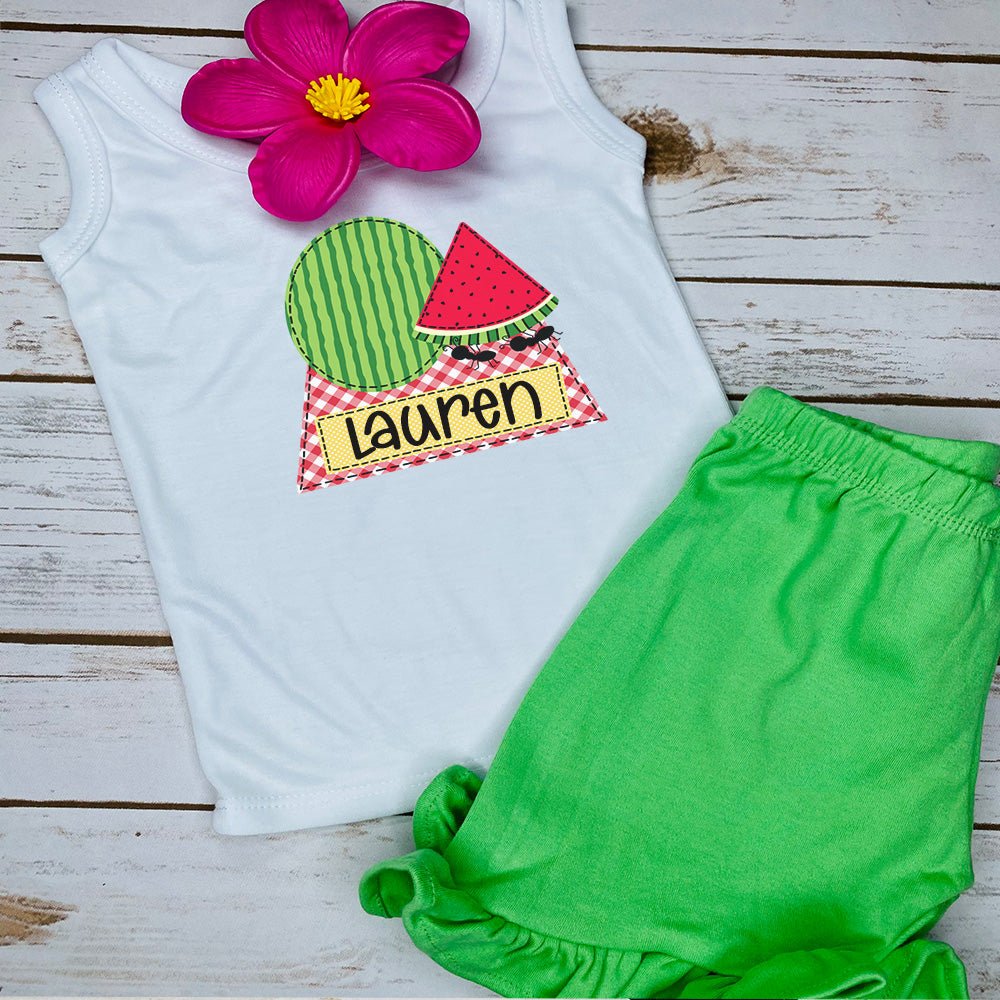 Personalized Watermelon Summer Tank - Petite & Sassy Designs
