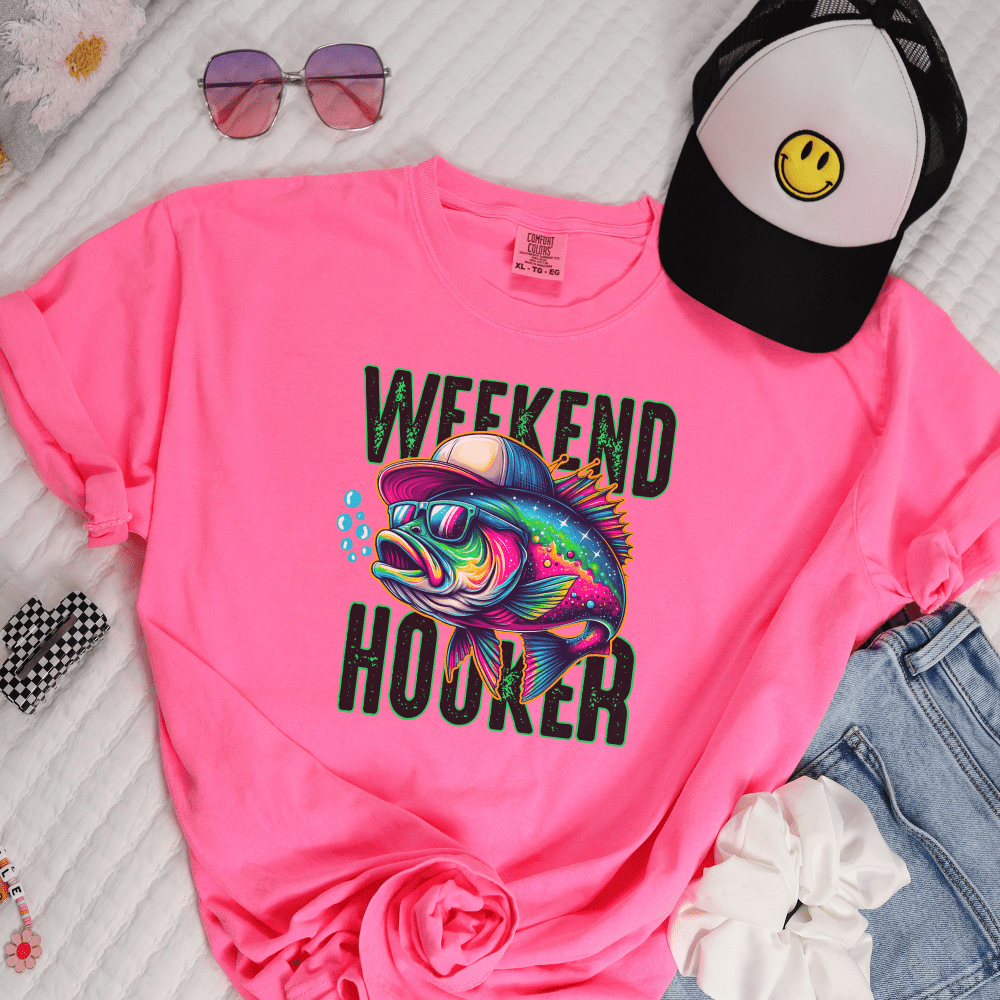 Weekend Hooker Fishing T-Shirt - Petite & Sassy Designs