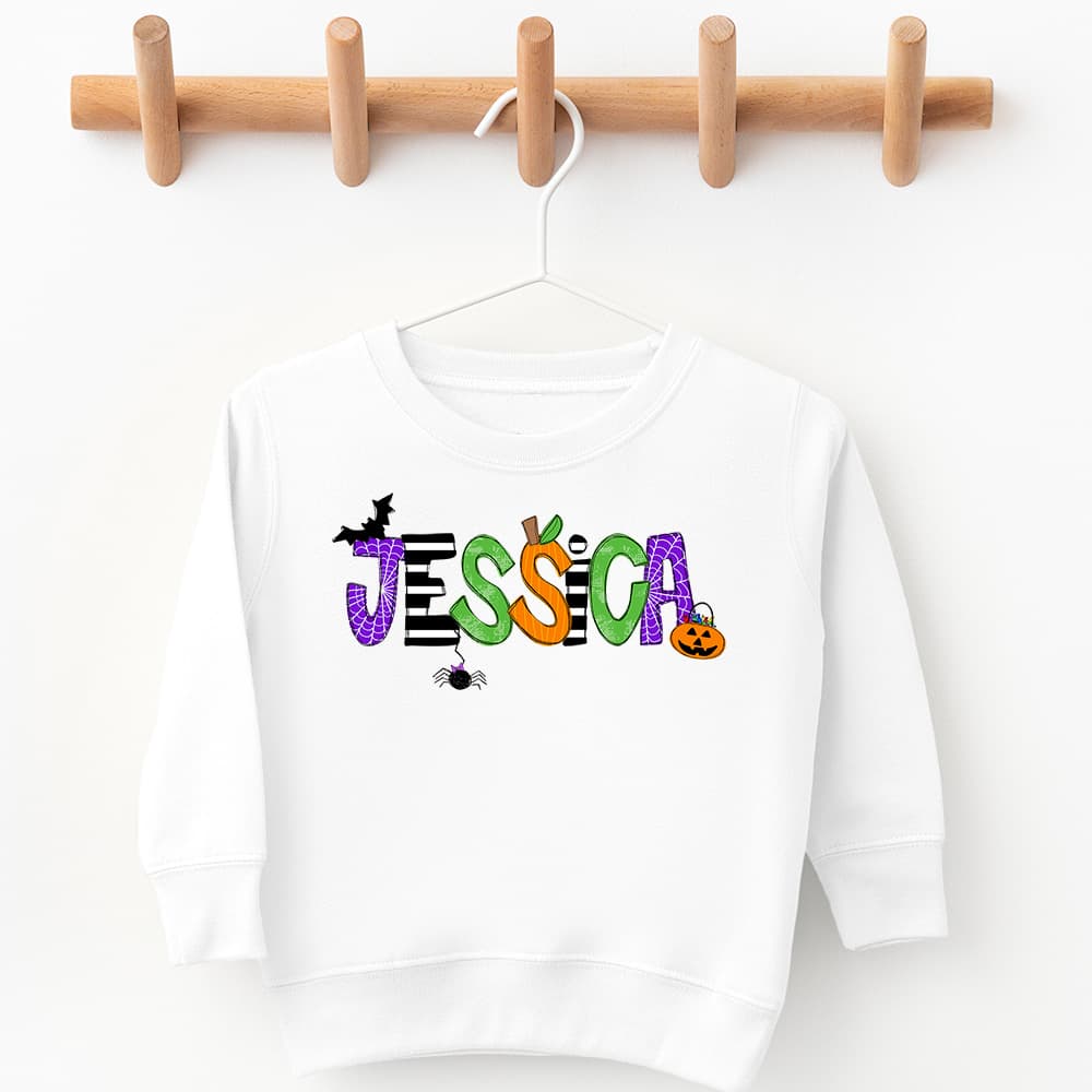 Custom Halloween Name Sweatshirt - Petite & Sassy Designs