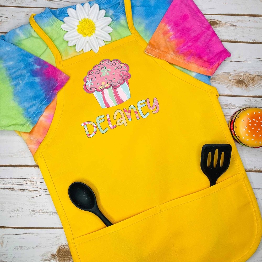 Kids Personalized Cupcake Apron - Petite & Sassy Designs