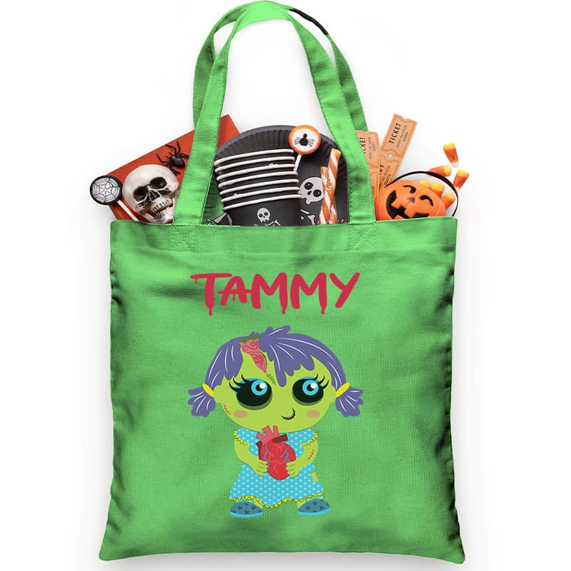 Zombie Girl Trick or Treat Bag - Petite & Sassy Designs