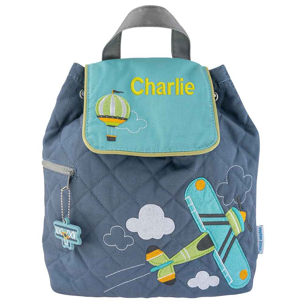 Airplane Quilted Backpack - Petite & Sassy Designs