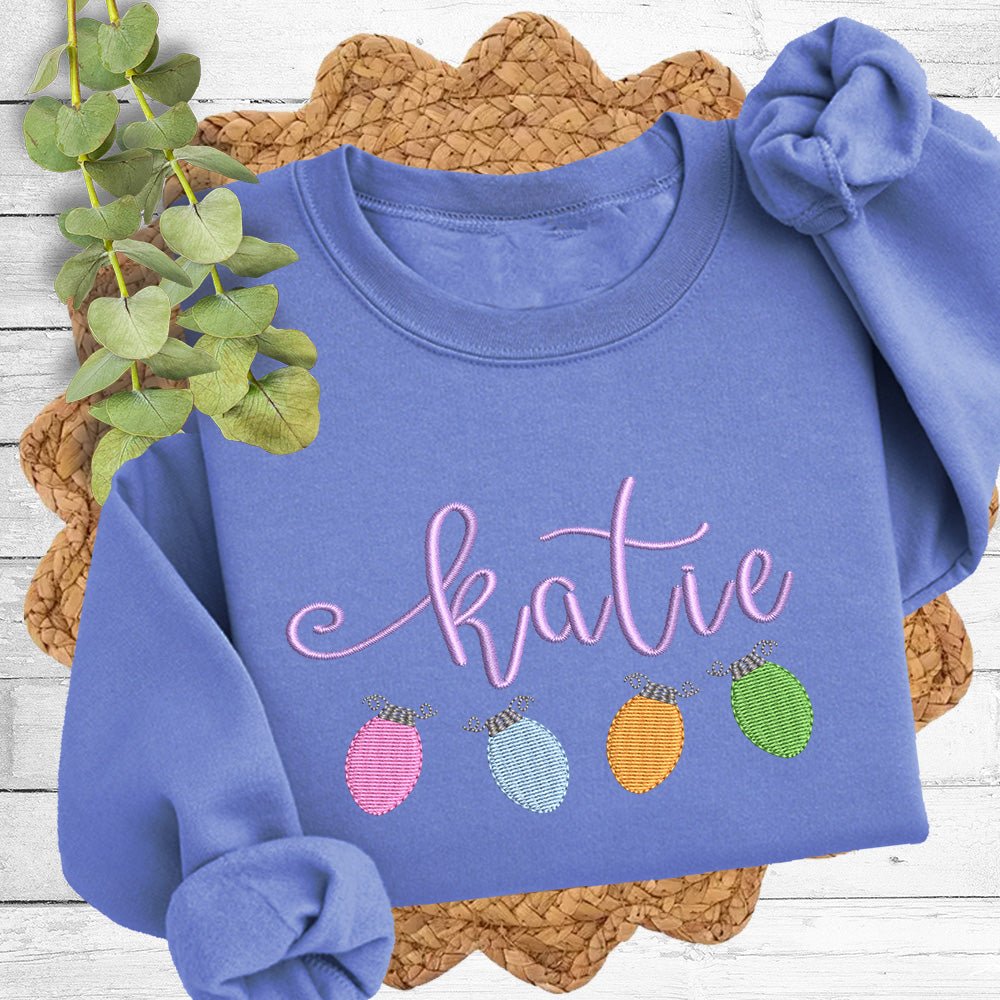 Christmas Light Bulbs Sweatshirt - Petite & Sassy Designs