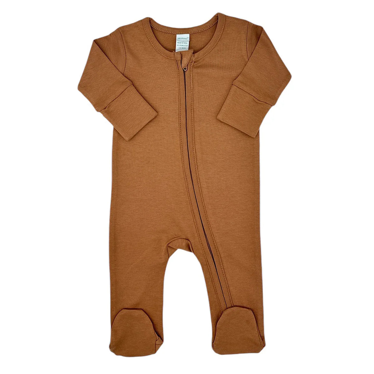 Infant Organic Cotton Zippered Romper with Footies - Petite & Sassy Designs