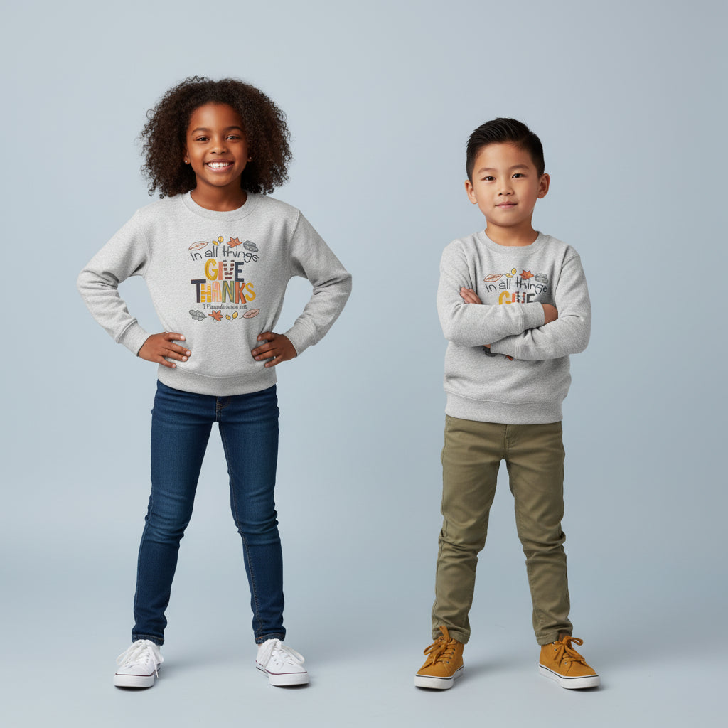 In All Things Give Thanks Sweatshirt - Petite & Sassy Designs