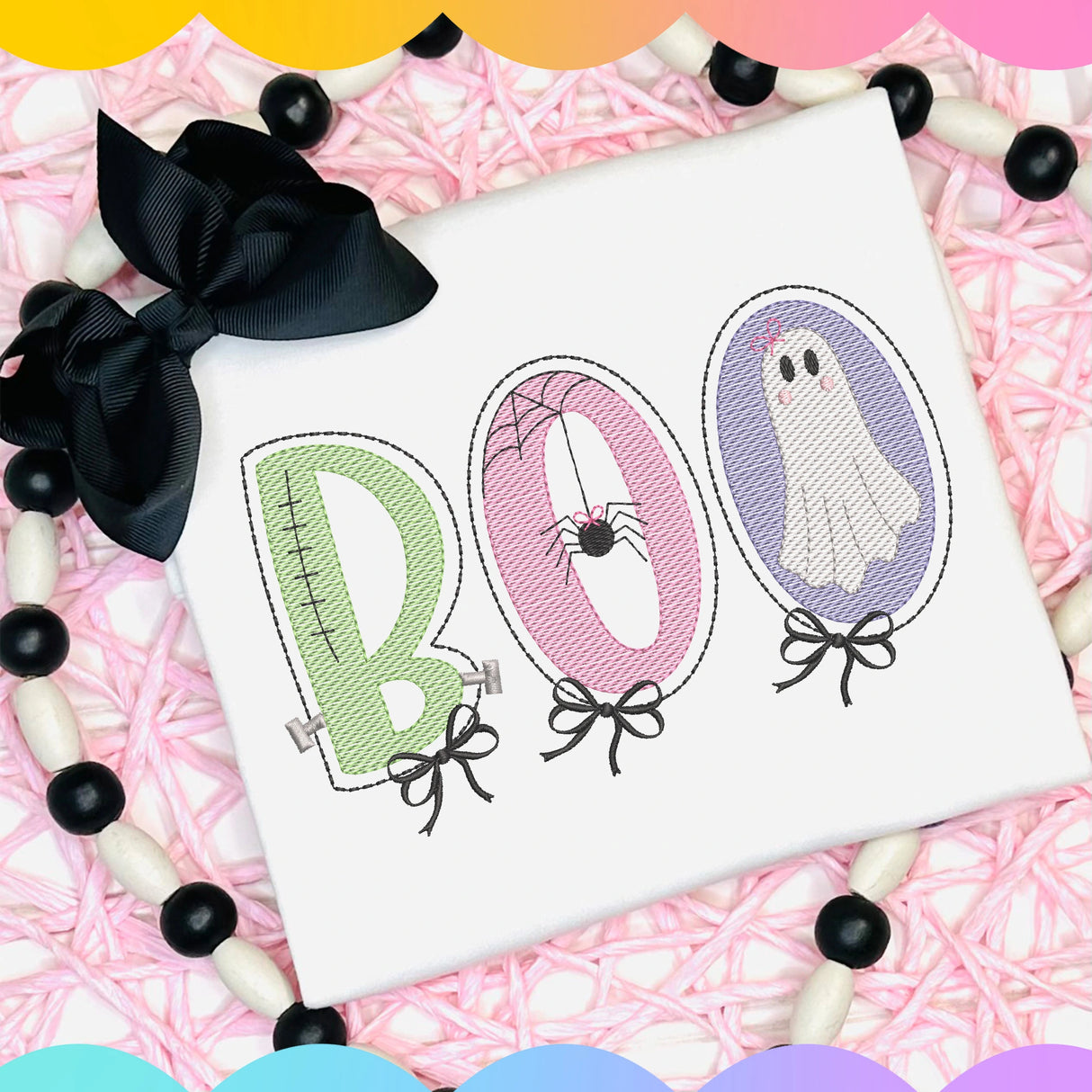 Embroidered BOO Onesie Bodysuit - Petite & Sassy Designs