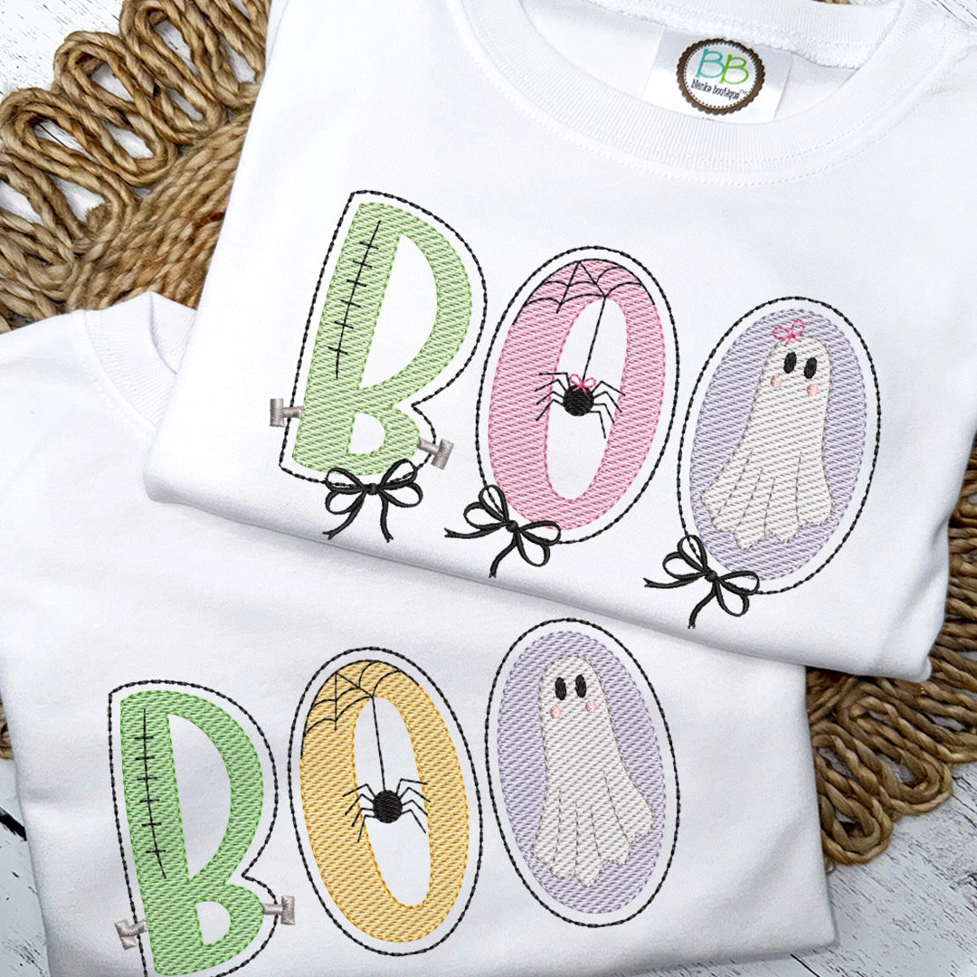 Boo Embroidered Top - Petite & Sassy Designs