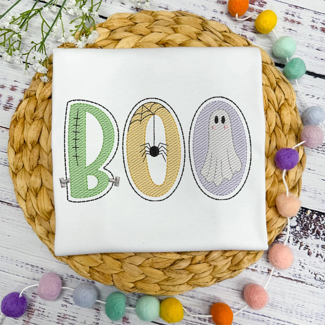 Boo Embroidered Top - Petite & Sassy Designs