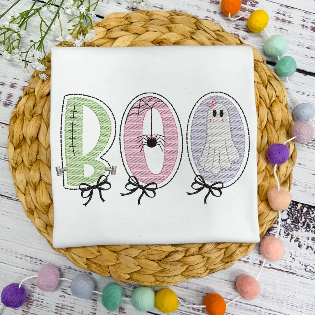 Boo Embroidered Top - Petite & Sassy Designs