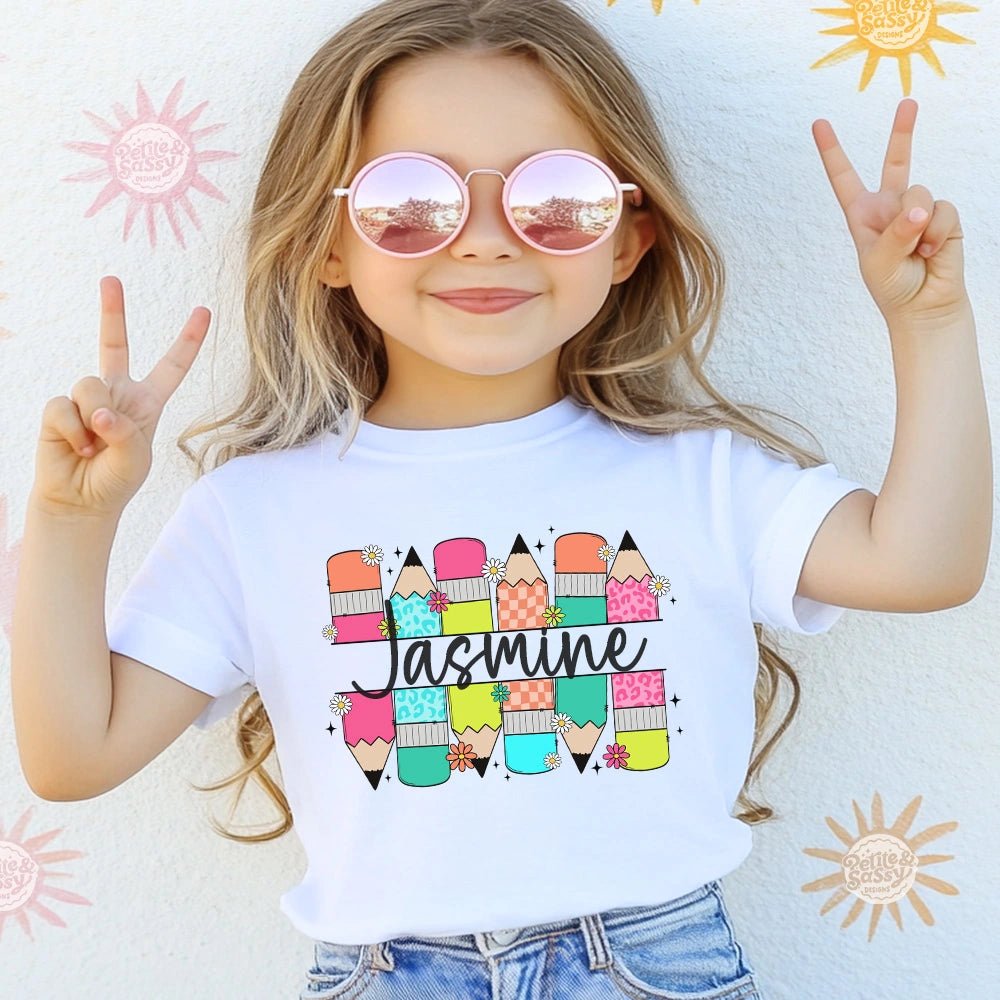 Personalized Back to School Pencils Shirt - Petite & Sassy Designs