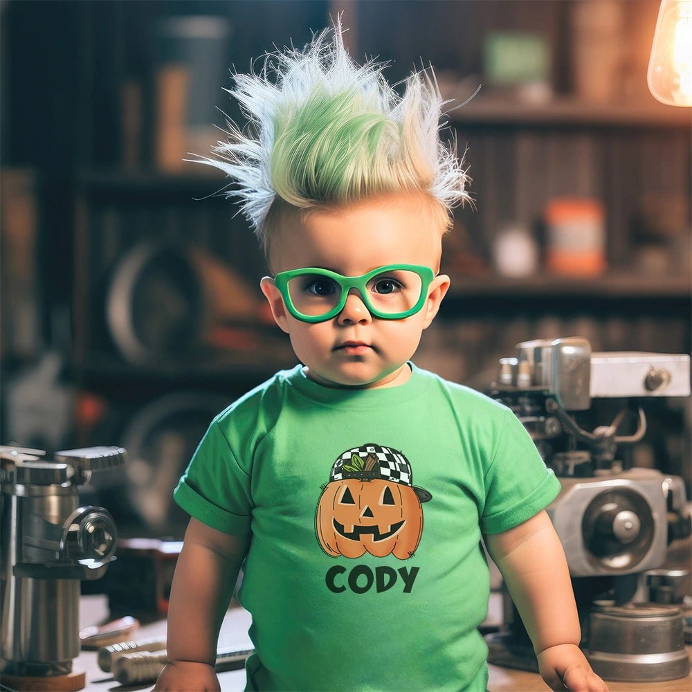 Checkered Hat Pumpkin - Petite & Sassy Designs