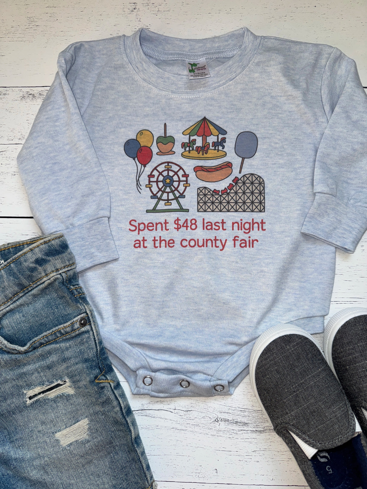 County Fair Long Sleeve Baby Bodysuit
