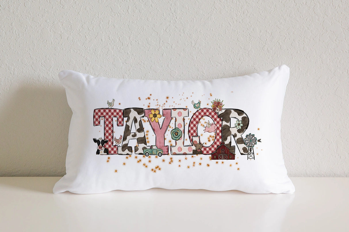 Personalized Farm Theme Pillow Case - Petite & Sassy Designs