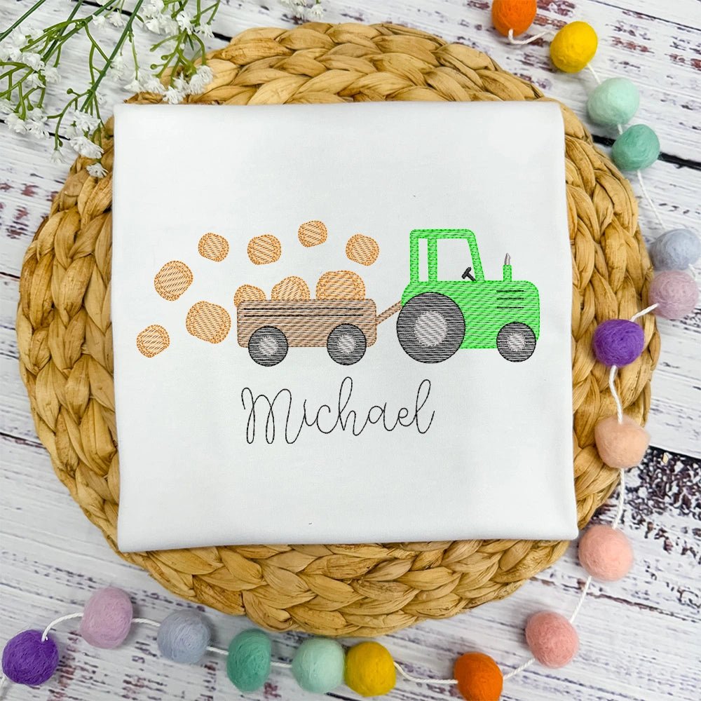 Pumpkin Farm Tractor - Petite & Sassy Designs