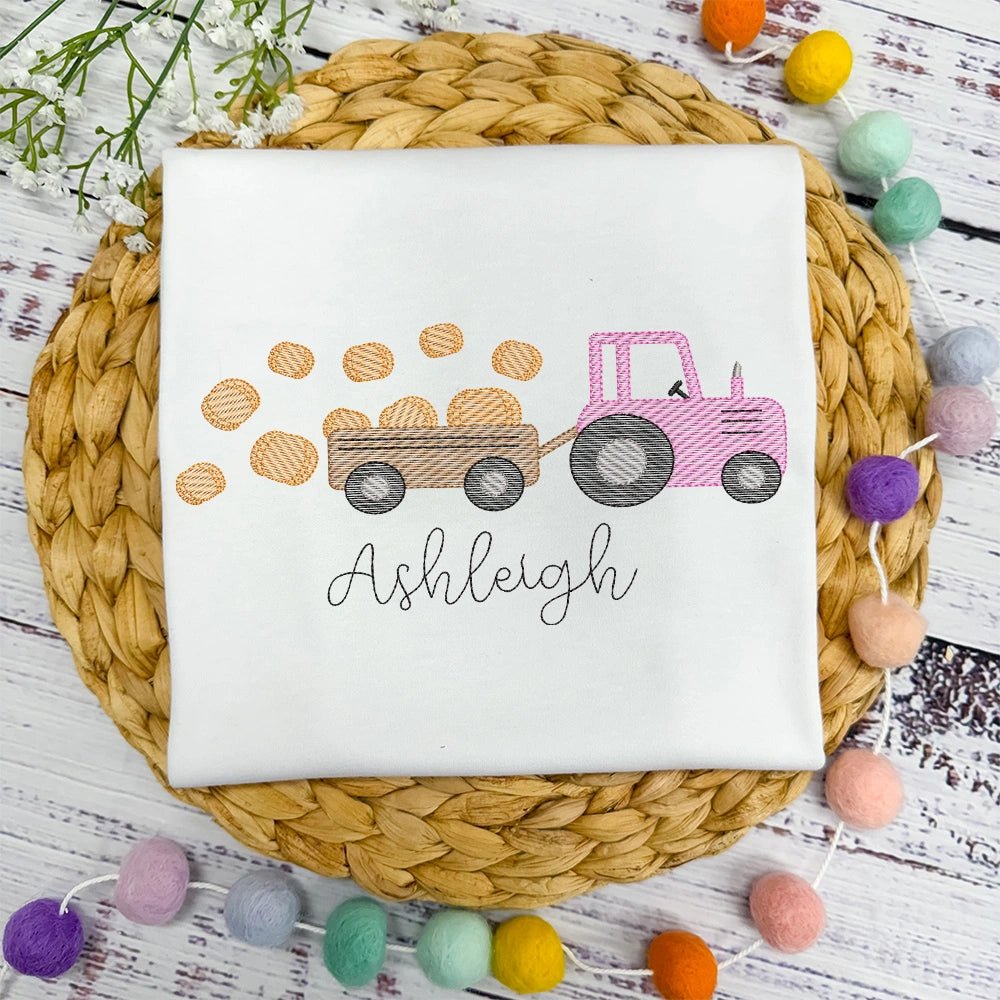 Pumpkin Farm Tractor - Petite & Sassy Designs