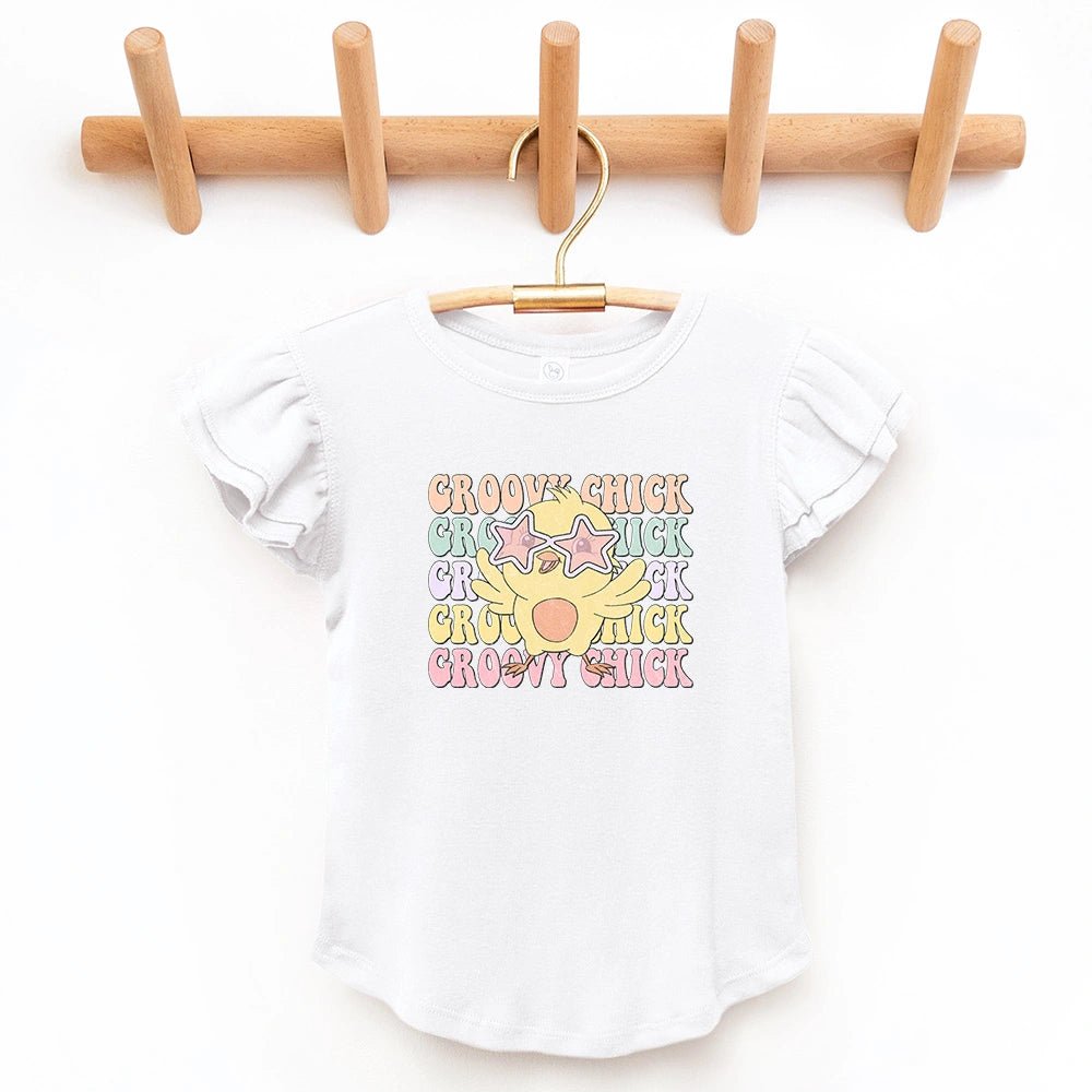 Groovy Chick Flutter Sleeve Top - Petite & Sassy Designs