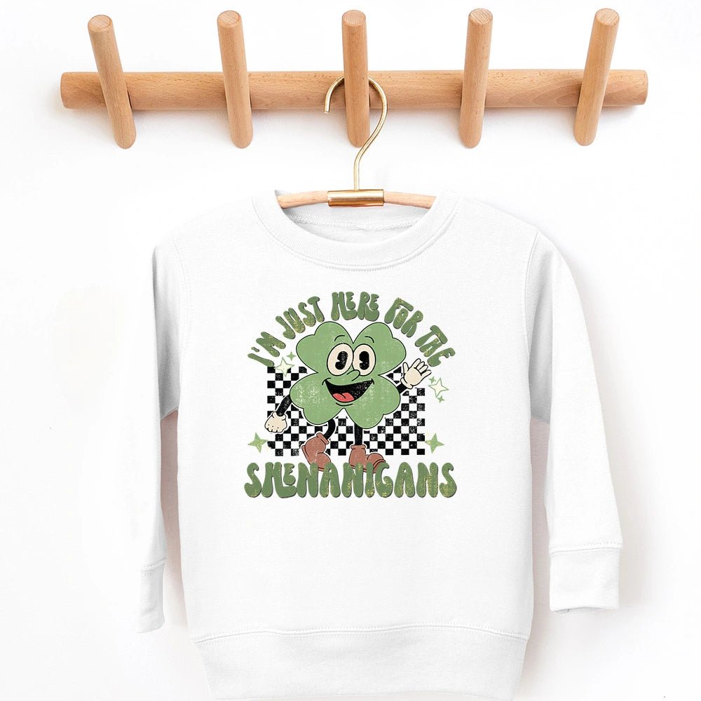 Just here for the Shenanigans Sweatshirt - Petite & Sassy Designs