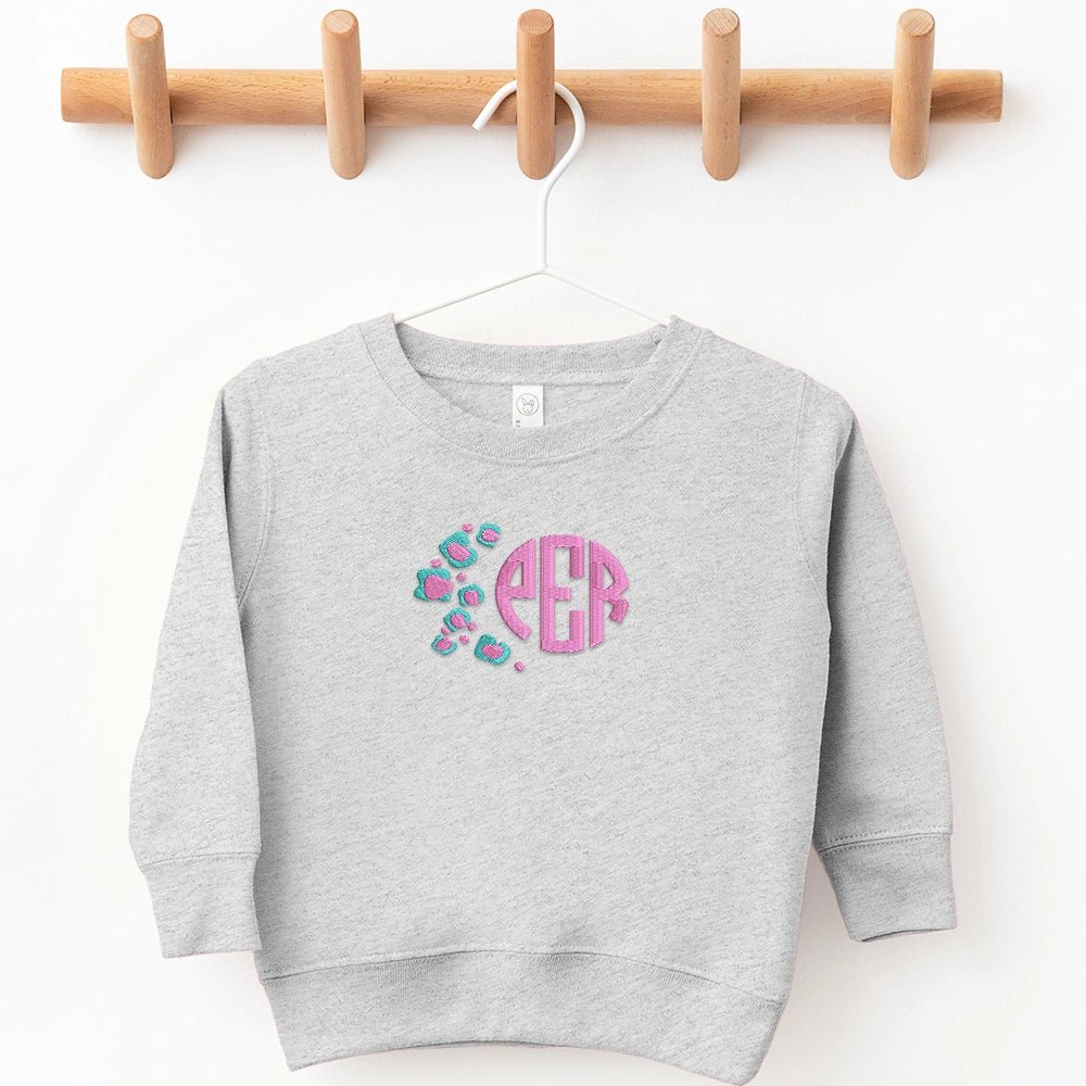 Leopard Monogram Sweatshirt - Petite & Sassy Designs