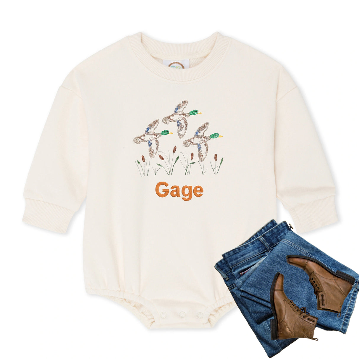 Duck Trio Cream Sweatshirt Bubble - Petite & Sassy Designs