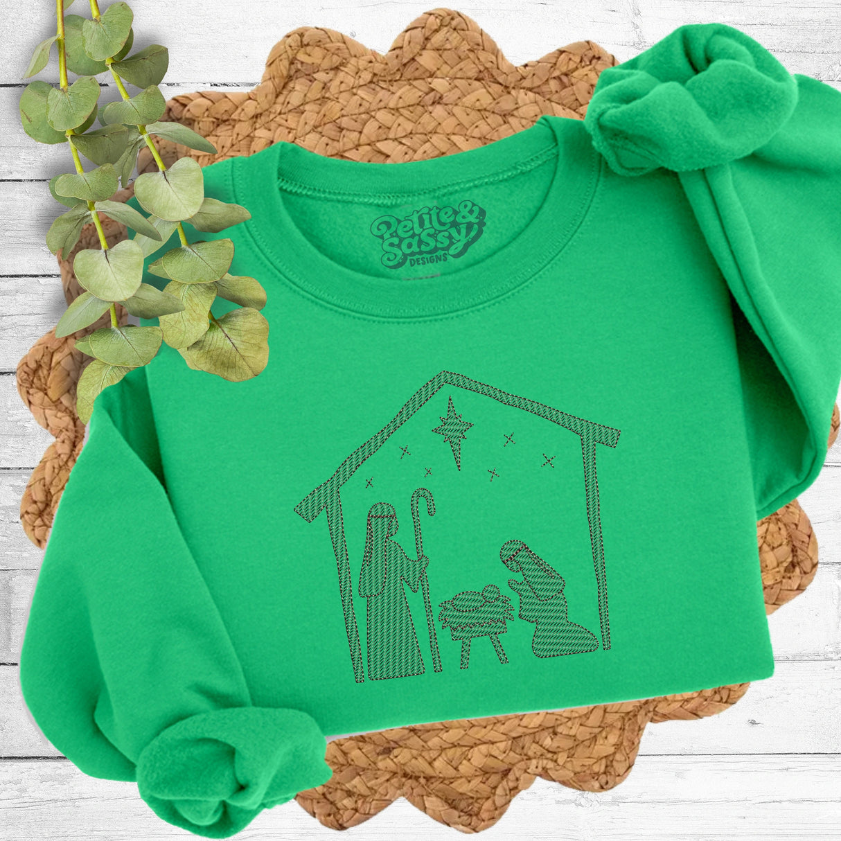 Christmas Nativity Scene Sweatshirt - Petite & Sassy Designs