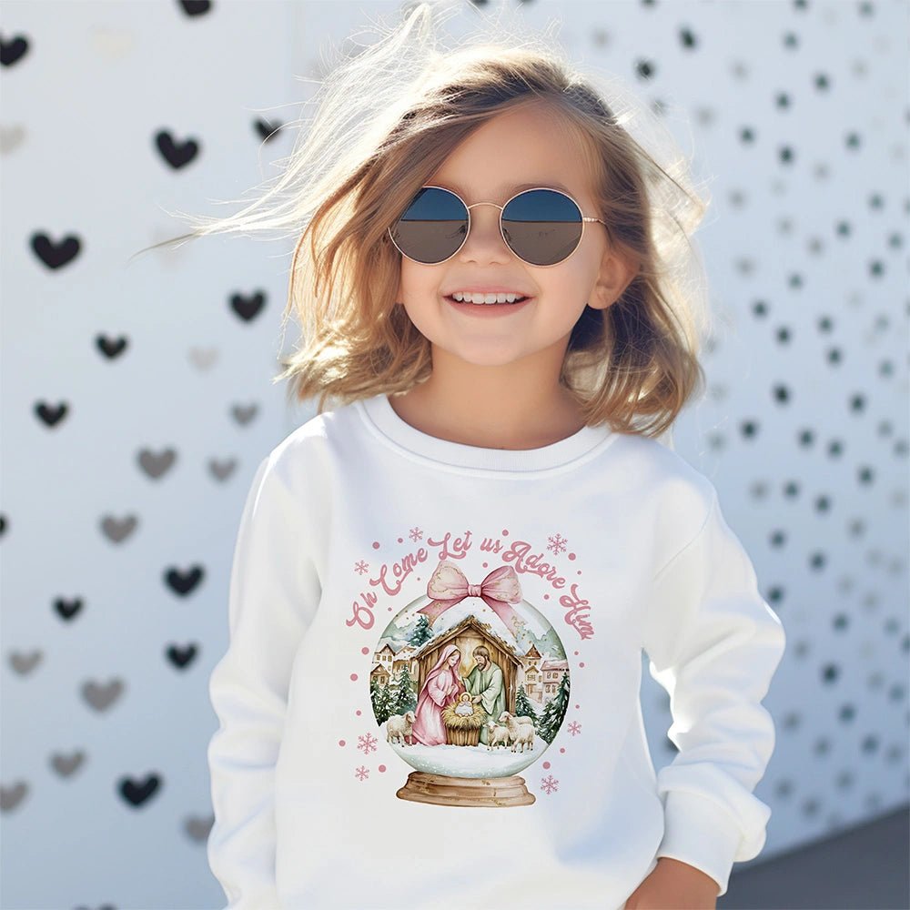 Oh Come Let Us Adore Him Sweatshirt - Petite & Sassy Designs