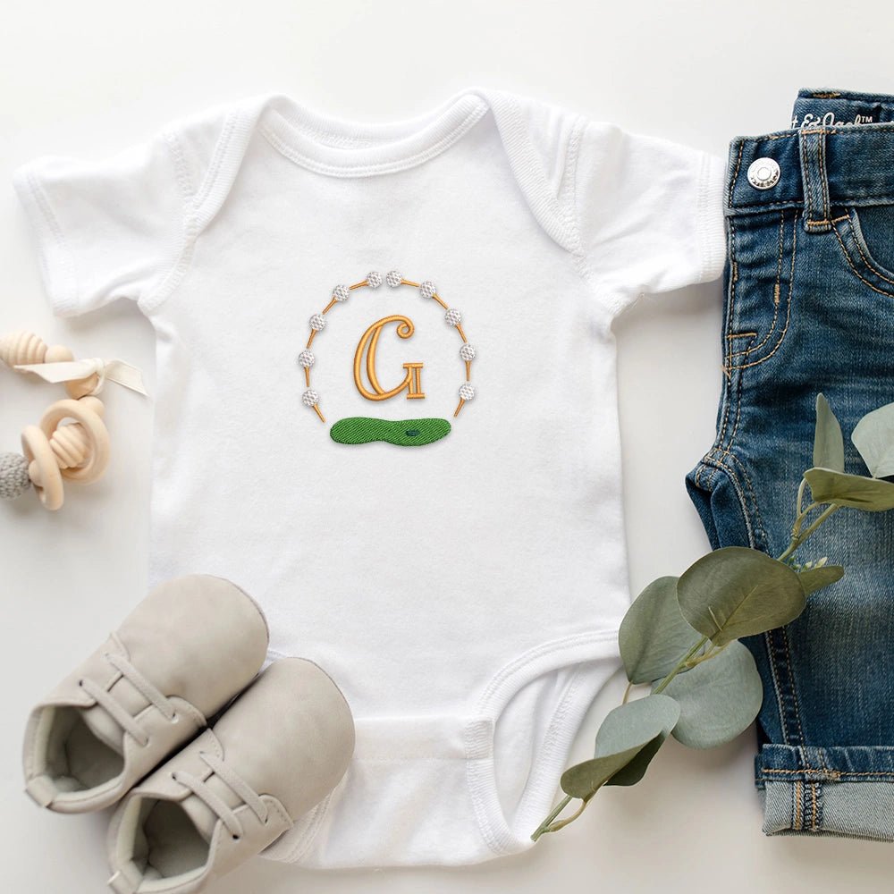 Initial Golf Tee Monogram T-shirt - Petite & Sassy Designs