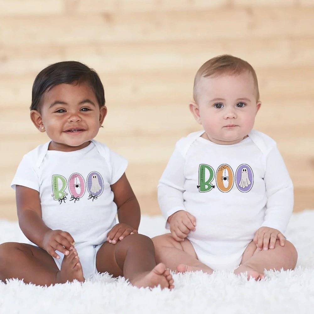 Embroidered BOO Onesie Bodysuit - Petite & Sassy Designs