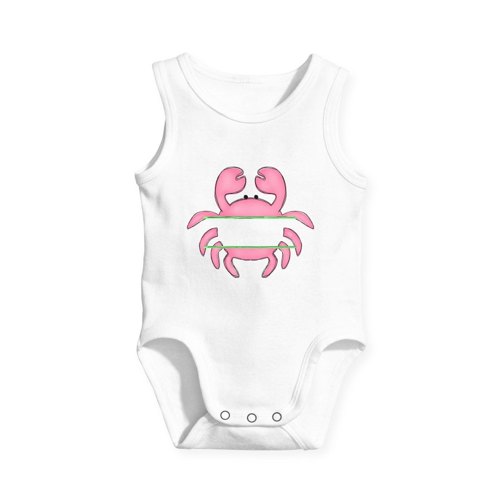 Personalized Crab Sleeveless Bodysuit - Petite & Sassy Designs