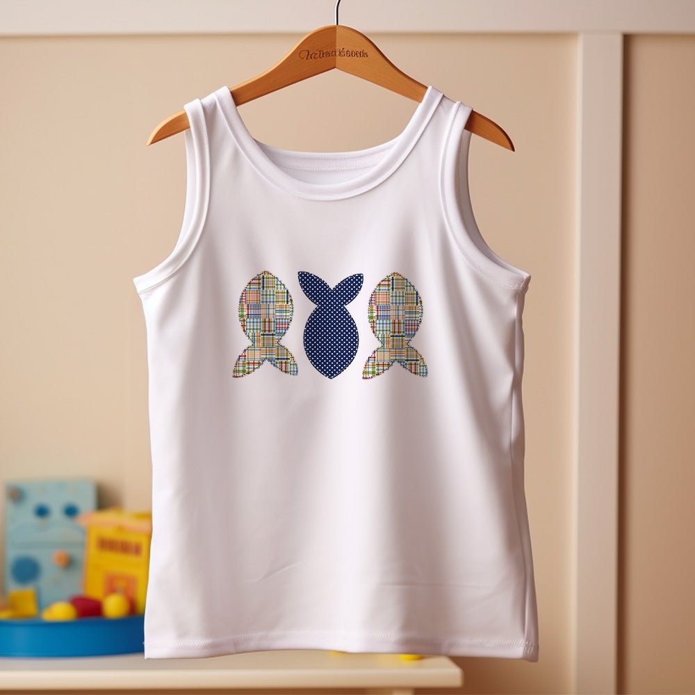 Plaid Fish Trio Tank - Petite & Sassy Designs