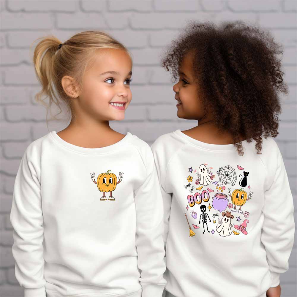Pumpkin Faux Pocket Fall Sweatshirt - Petite & Sassy Designs