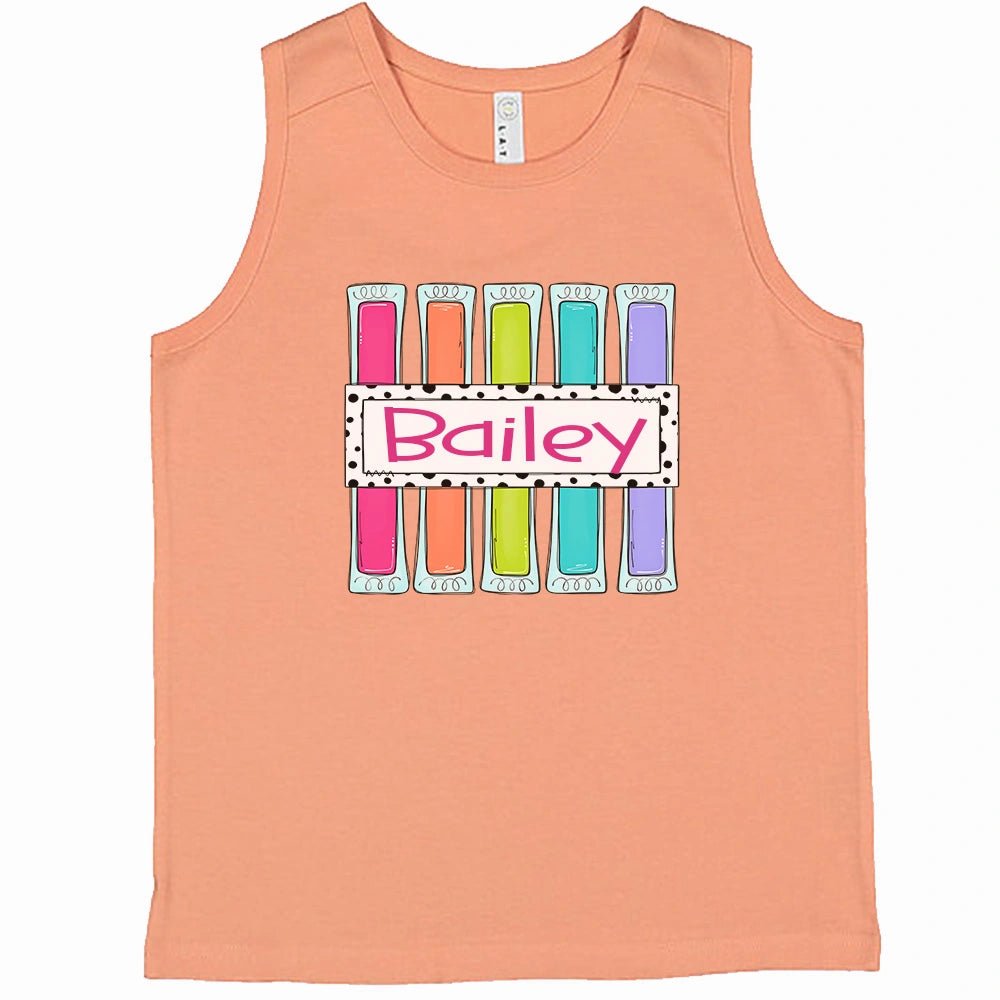 Personalized Girls Popsicle Tank Top - Petite & Sassy Designs