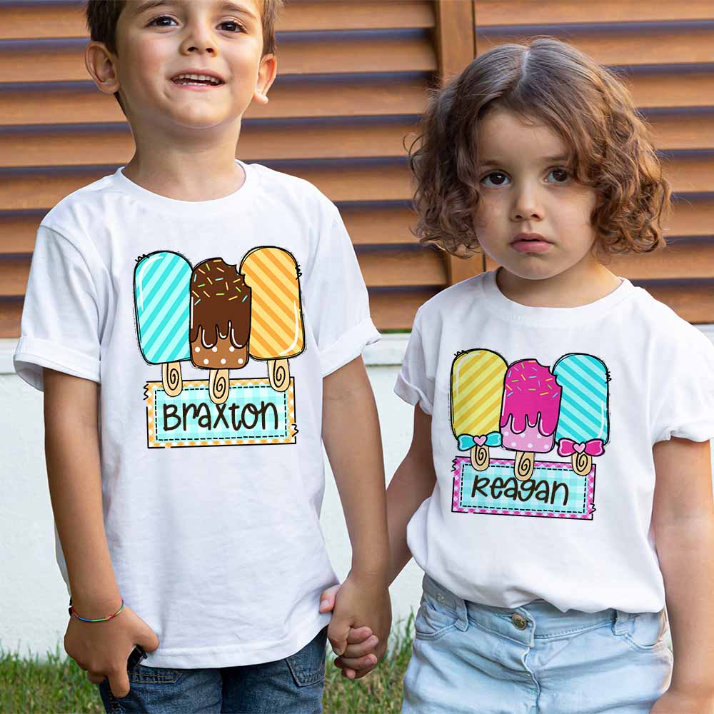Ice Cream Trio Personalized T-shirt - Petite & Sassy Designs