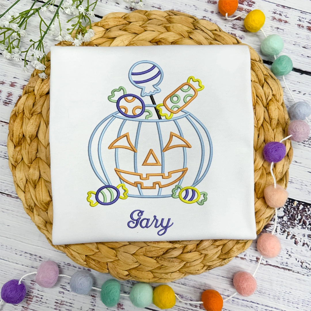 Pumpkin Candy Bucket Top - Petite & Sassy Designs